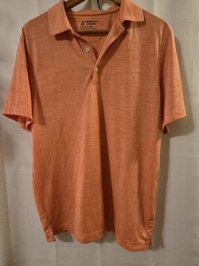 Bermuda Sands Men's Short-Sleeve Polo in Heathered Orange